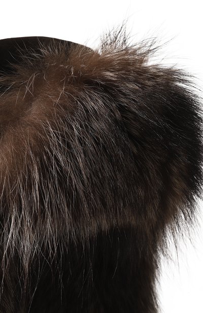 Шапка-ушанка сандра из меха енота и нутрии FURLAND, арт. 0168118350001200002, фото 3