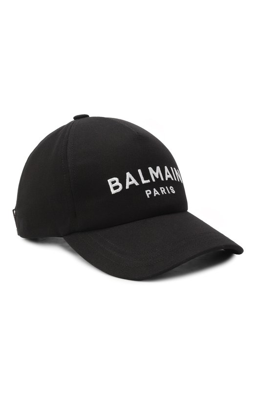 Хлопковая бейсболка Balmain FH0XA015/CB24 Чёрный FH0XA015/CB24