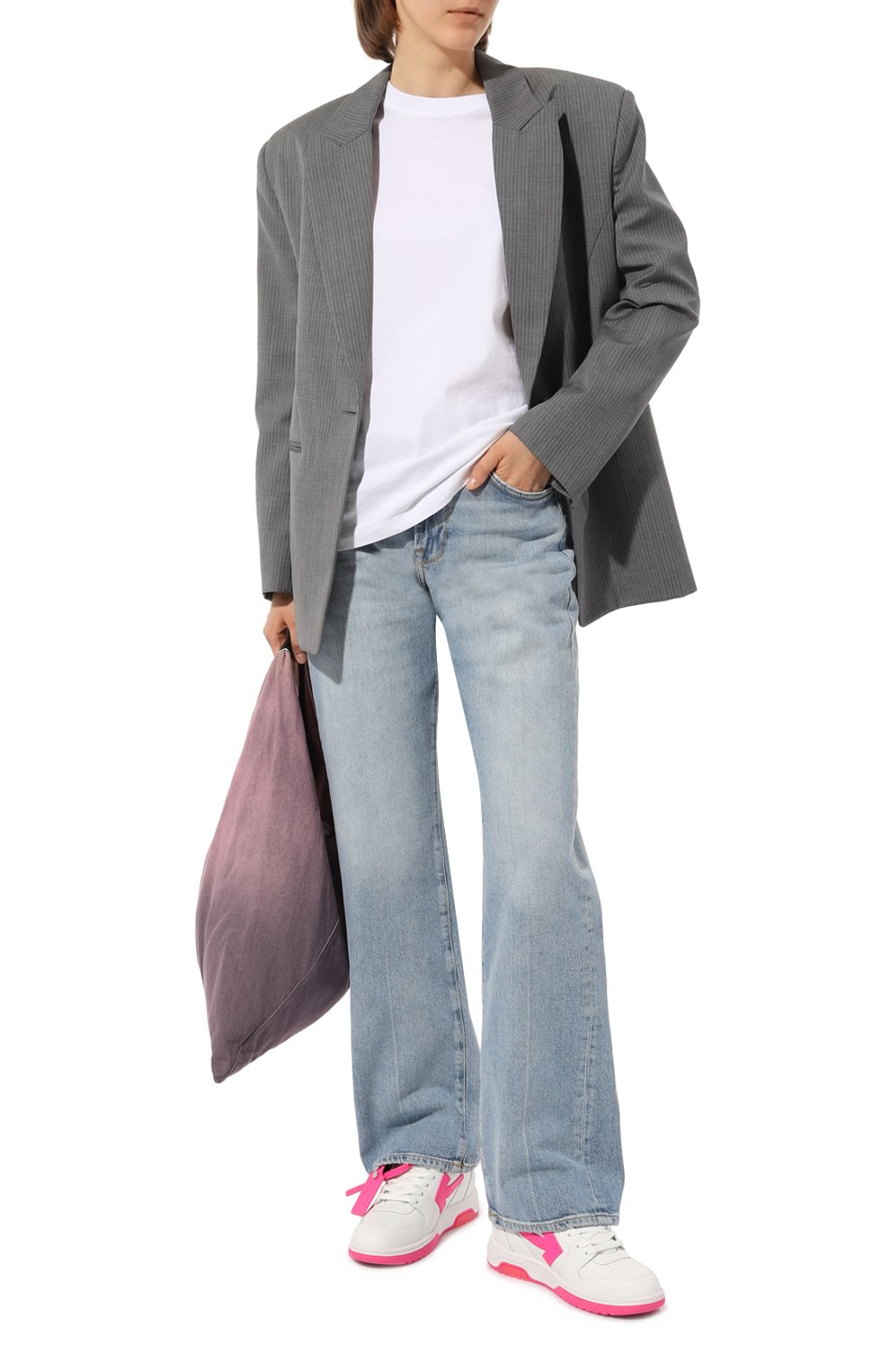 Кожаные кеды out of office OFF-WHITE, арт. OWIA259S23LEA0010132, фото 2