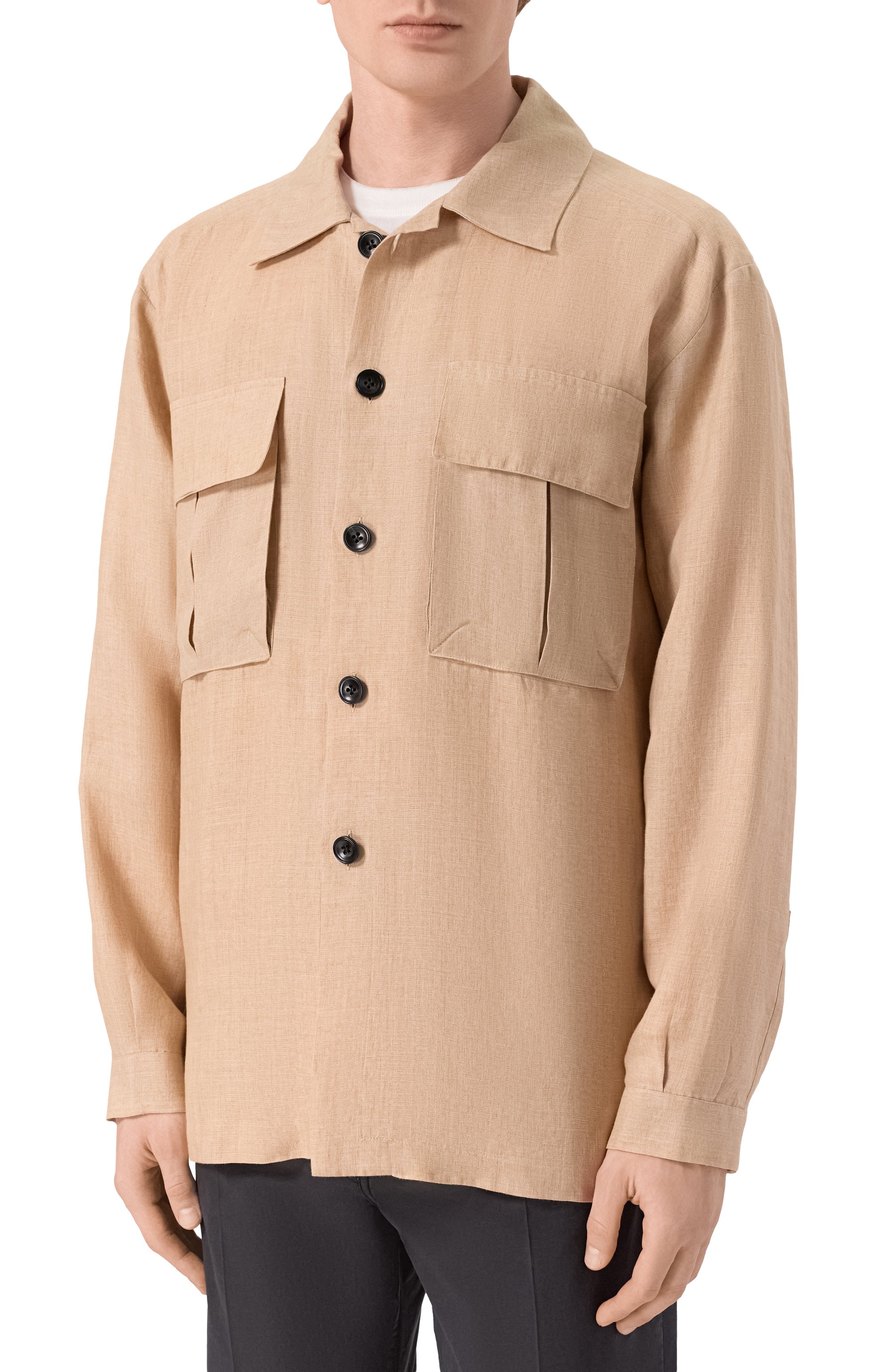 Льняная рубашка KITON, арт. UMC013H0921107, фото 3