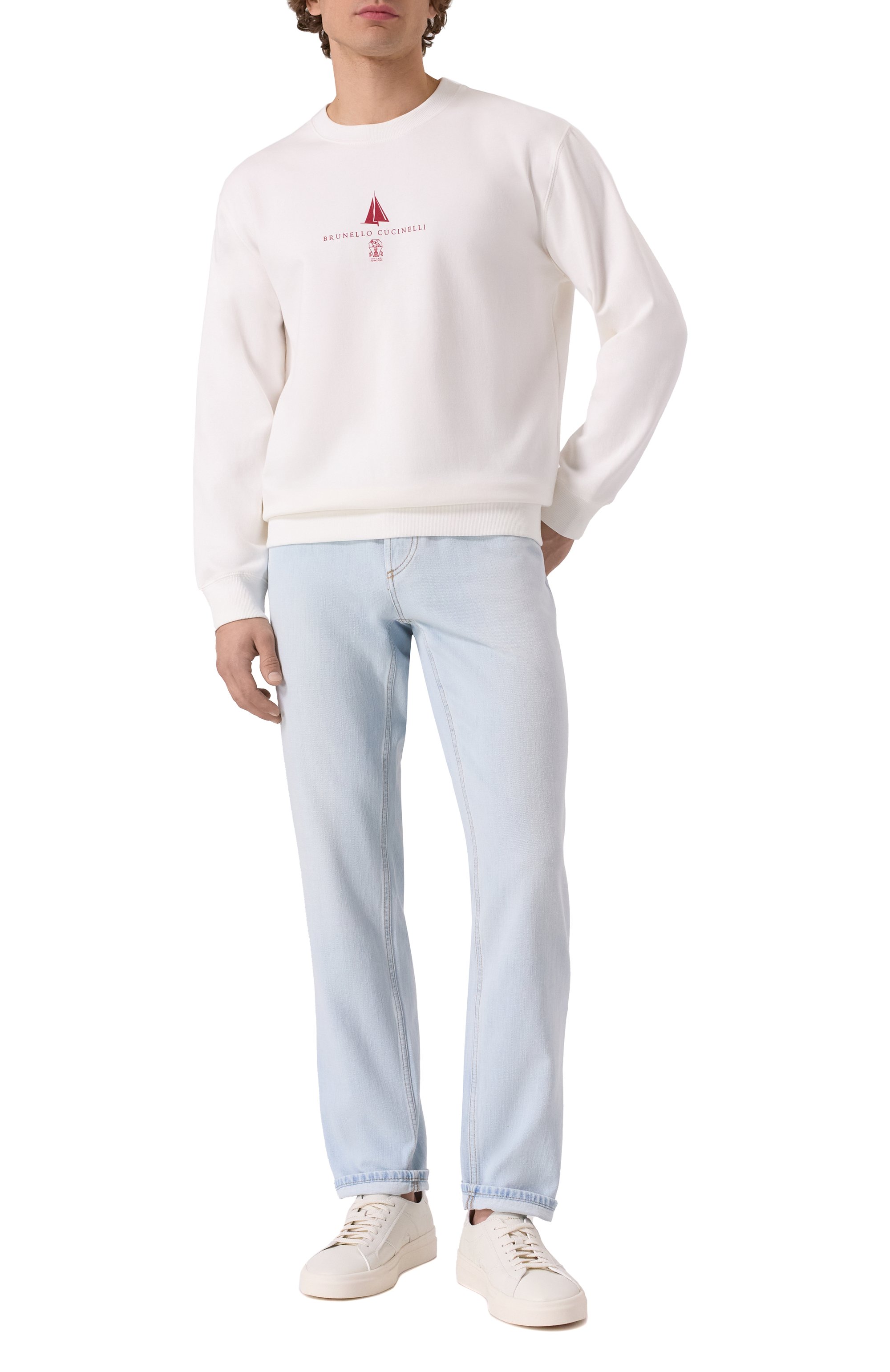 Хлопковый свитшот BRUNELLO CUCINELLI, арт. MP8639077G, фото 2
