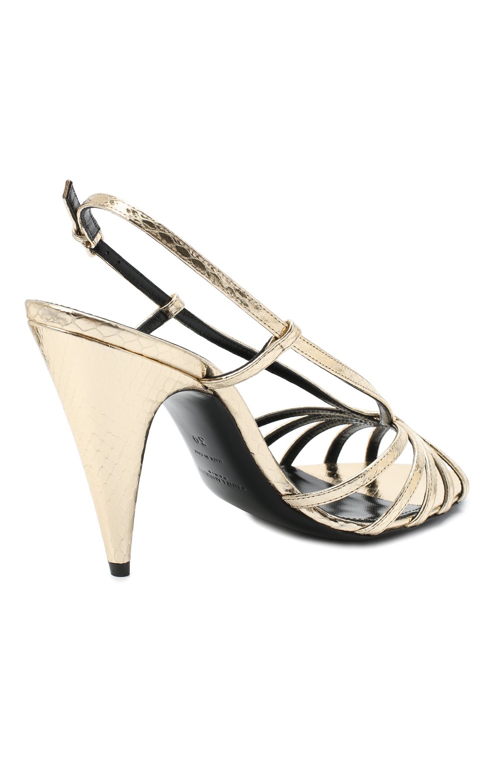 Кожаные босоножки romy SAINT LAURENT, арт. 630833/EXV00, фото 4