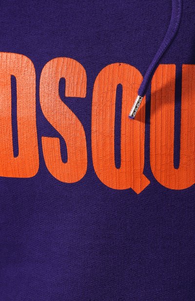 Хлопковое худи DSQUARED2 фиолетового цвета по цене 28250 руб., арт. S74GU0358/S25030, фото 5 Хлопковое худи DSQUARED2, арт. S74GU0358/S25030, фото 5