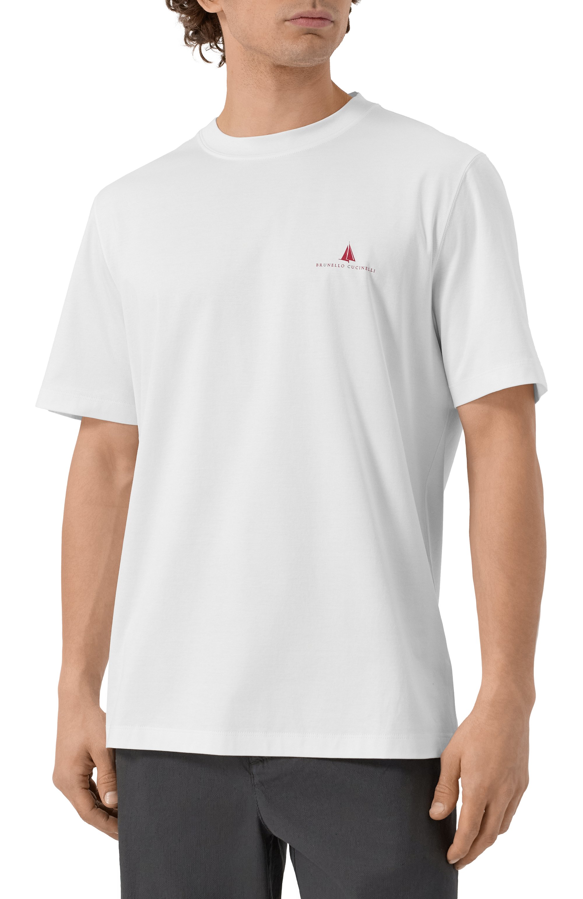 Хлопковая футболка BRUNELLO CUCINELLI, арт. M0B131362P, фото 3