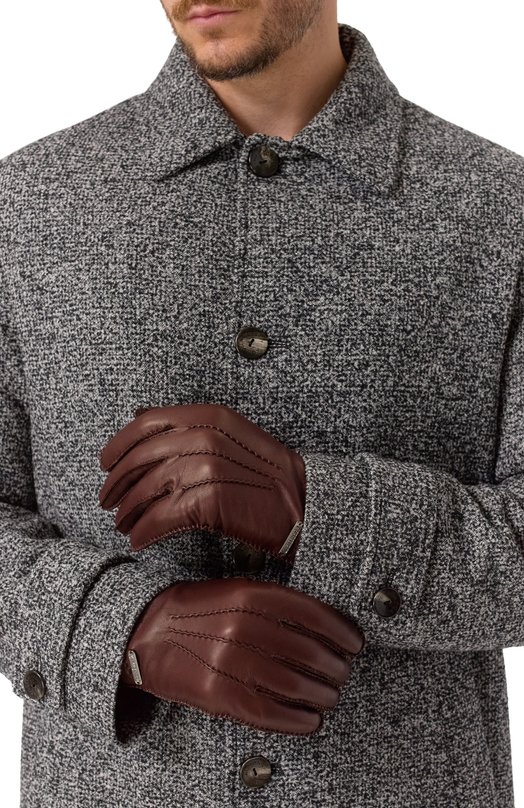 Кожаные перчатки Corneliani 26Q305-2620582 Коричневый  26Q305-2620582 Фото 2