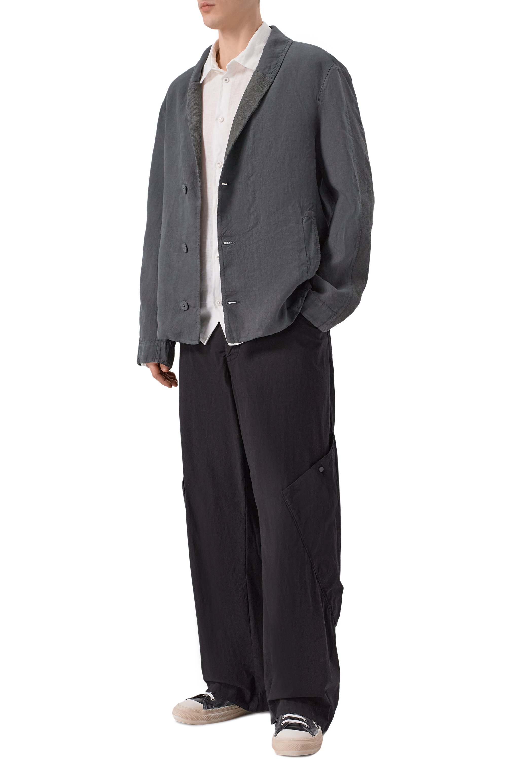 Пиджак изо льна и хлопка TRANSIT, арт. CFUTRCD135, фото 2