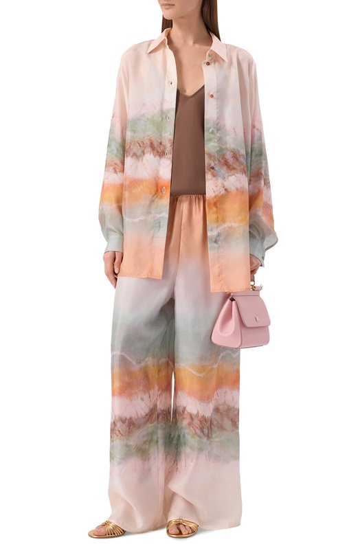 Шелковые брюки Zimmermann 5666PRS263 Разноцветный  5666PRS263 Фото 2