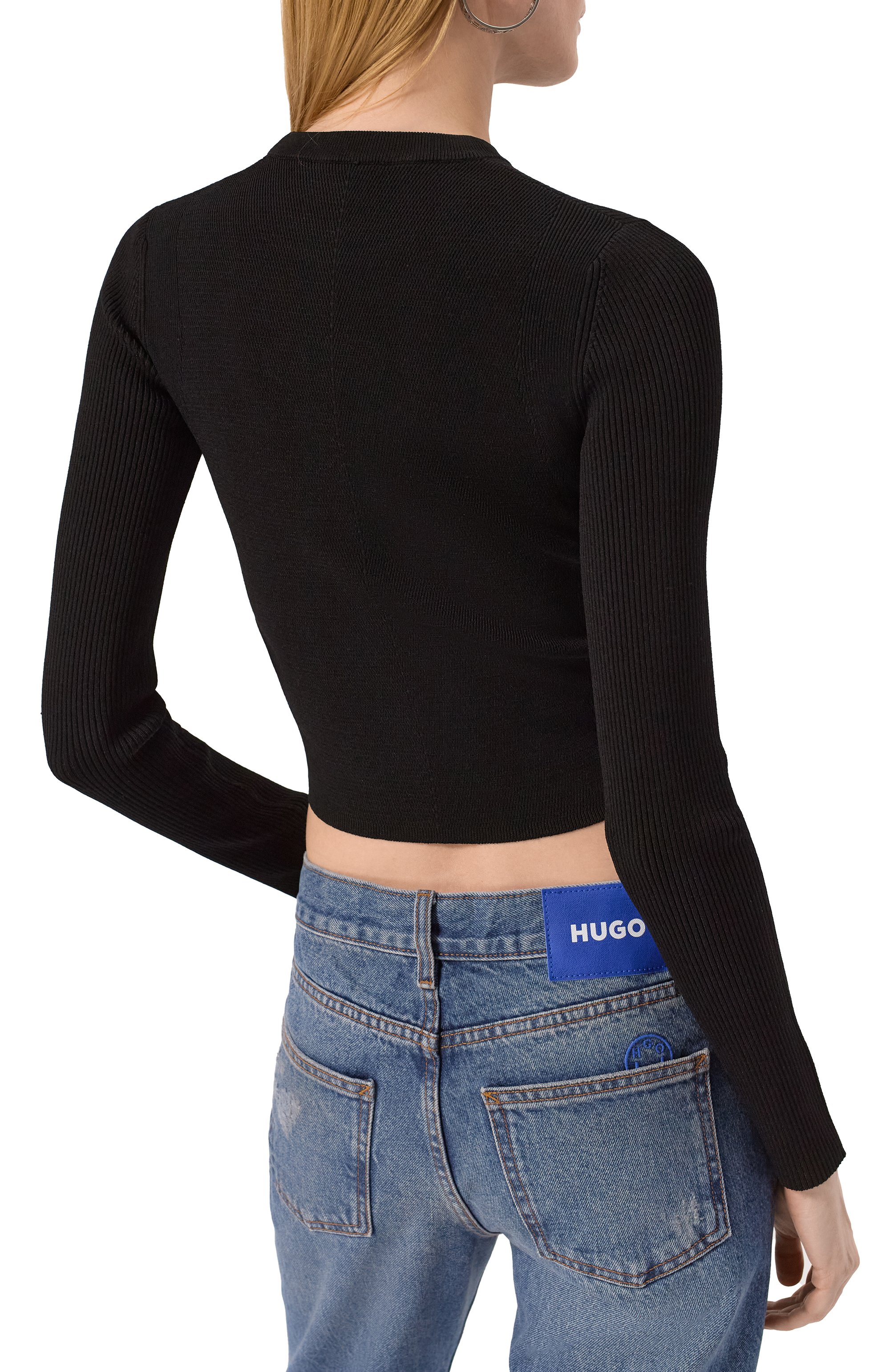 Пуловер из вискозы DIESEL черного цвета по цене 33400 руб., арт. A15328/0DLAX, фото 4 Пуловер из вискозы DIESEL, арт. A15328/0DLAX, фото 4