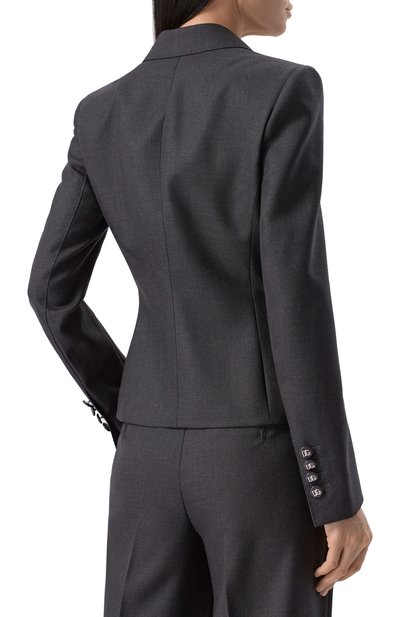 Шерстяной жакет DOLCE & GABBANA темно-серого цвета по цене 348500 руб., арт. F27DJT/FU287, фото 4 Шерстяной жакет DOLCE & GABBANA, арт. F27DJT/FU287, фото 4