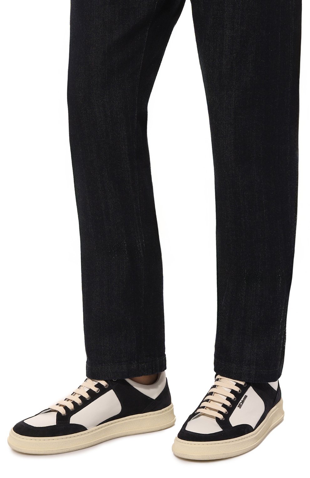 Кожаные кеды KITON, арт. USSA204N0110501, фото 3