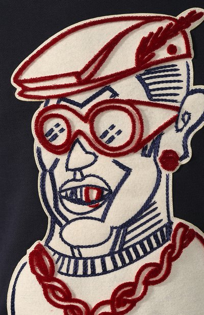 Хлопковый свитшот с нашивкой MONCLER, арт. D2-091-80036-00-829DB, фото 5