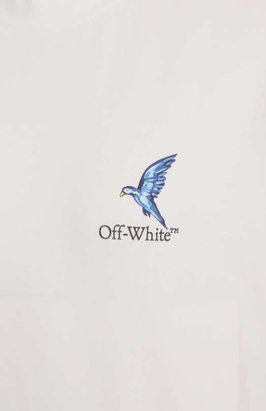 Хлопковая футболка Off-White 0WAA089S25JER0040110 Белый  0WAA089S25JER0040110 Фото 6
