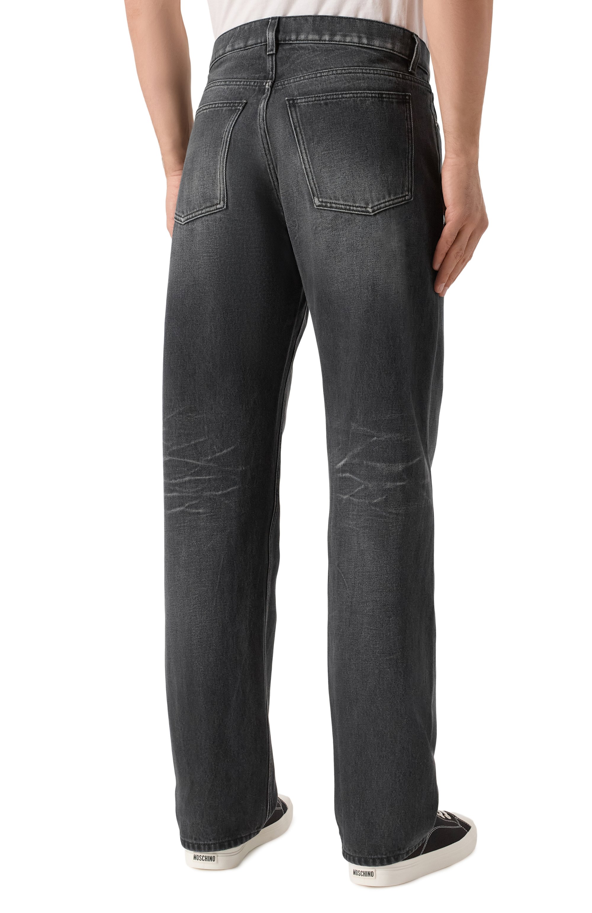 Джинсы MOSCHINO темно-серого цвета по цене 64300 руб., арт. A0347/5222, фото 4 Джинсы MOSCHINO, арт. A0347/5222, фото 4