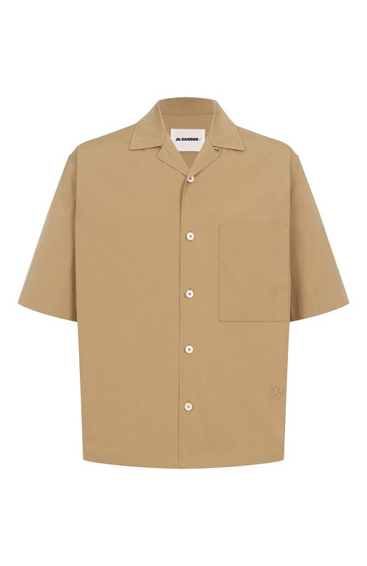 Хлопковая рубашка Jil Sander J47DL0166/J45292 Бежевый J47DL0166/J45292