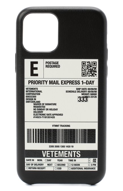 Чехол для iphone 11 pro VETEMENTS черного цвета, арт. UAH21AC283 1373/W/IPH0NE 11 PR0 | Фото 1