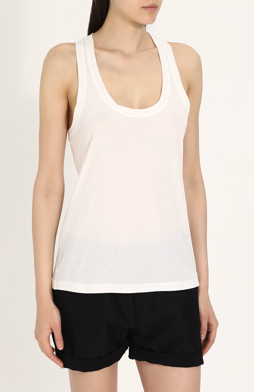 Однотонный хлопковый топ без рукавов TOM FORD, арт. TSJ260-FAX262, фото 3