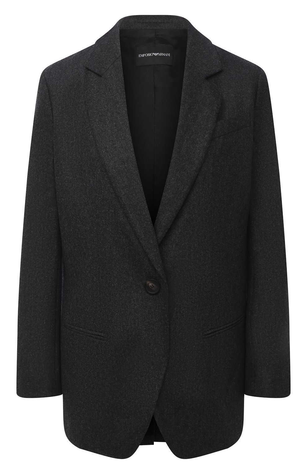 Шерстяной жакет EMPORIO ARMANI темно-серого цвета по цене 104500 руб., арт. 9NG30T/92109, фото 1 Шерстяной жакет EMPORIO ARMANI, арт. 9NG30T/92109, фото 1