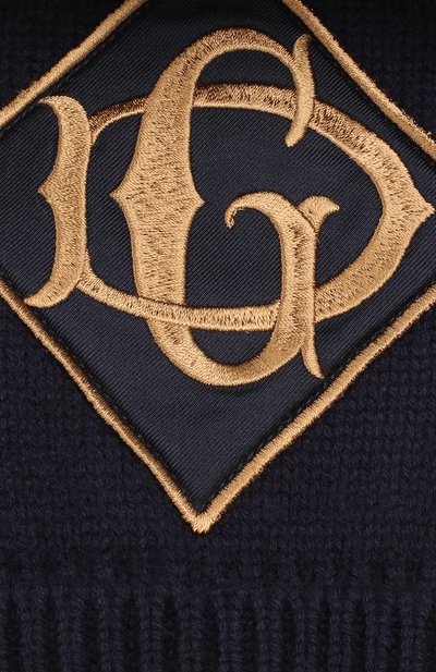 Шерстяная шапка DOLCE & GABBANA синего цвета по цене 36700 руб., арт. GX689Z/JAVSB, фото 3 Шерстяная шапка DOLCE & GABBANA, арт. GX689Z/JAVSB, фото 3