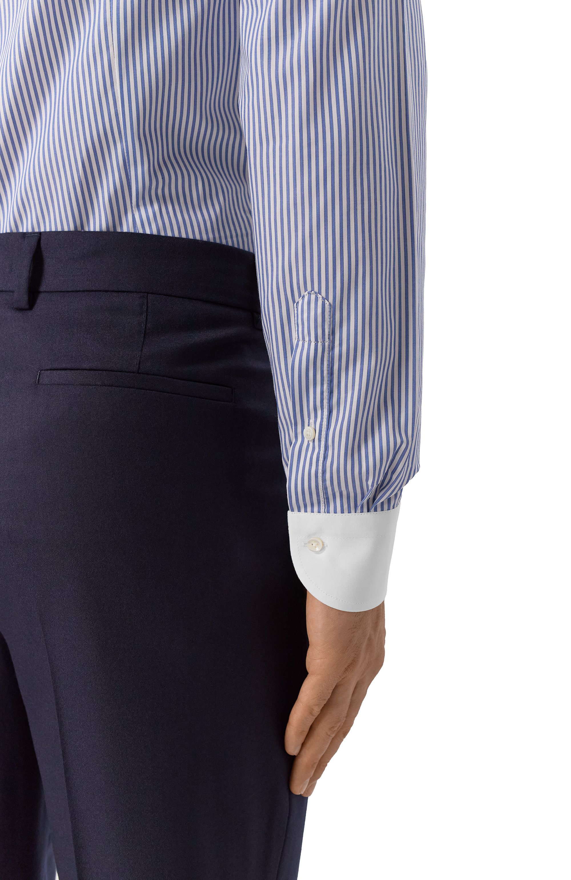 Хлопковая сорочка CANALI голубого цвета по цене 37300 руб., арт. CCLX018/GD03618, фото 5 Хлопковая сорочка CANALI, арт. CCLX018/GD03618, фото 5