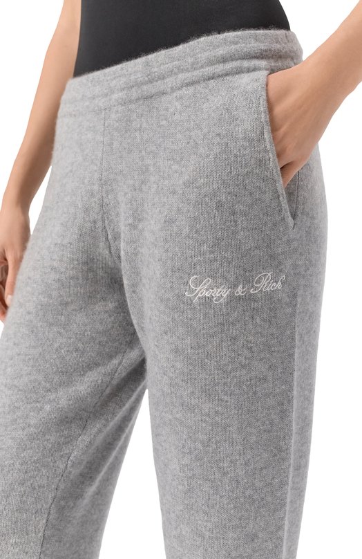 Брюки из кашемира и шерсти Sporty and Rich PA027508232GY03 Серый  PA027508232GY03 Фото 5