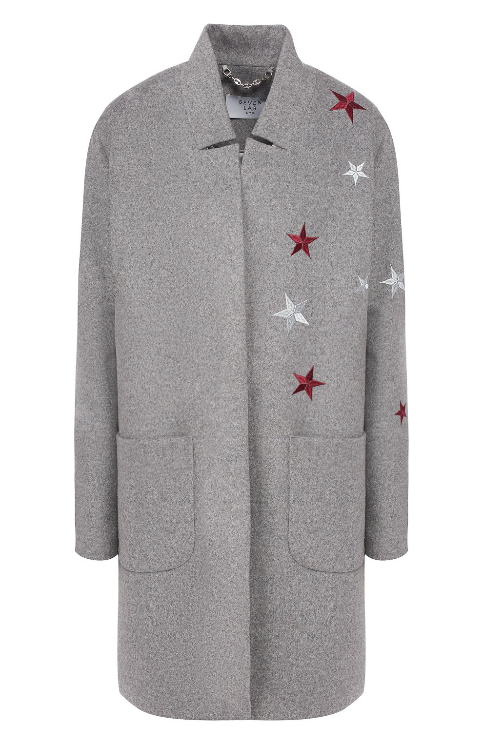 Пальто из смеси шерсти и кашемира SEVEN LAB, арт. 2C-02RGS grey, фото 1