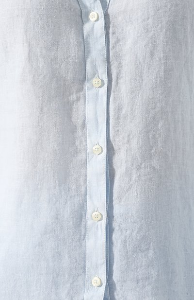 Льняная рубашка 120% LINO голубого цвета по цене 12700 руб., арт. P0W1757/0115/000, фото 5 Льняная рубашка 120% LINO, арт. P0W1757/0115/000, фото 5
