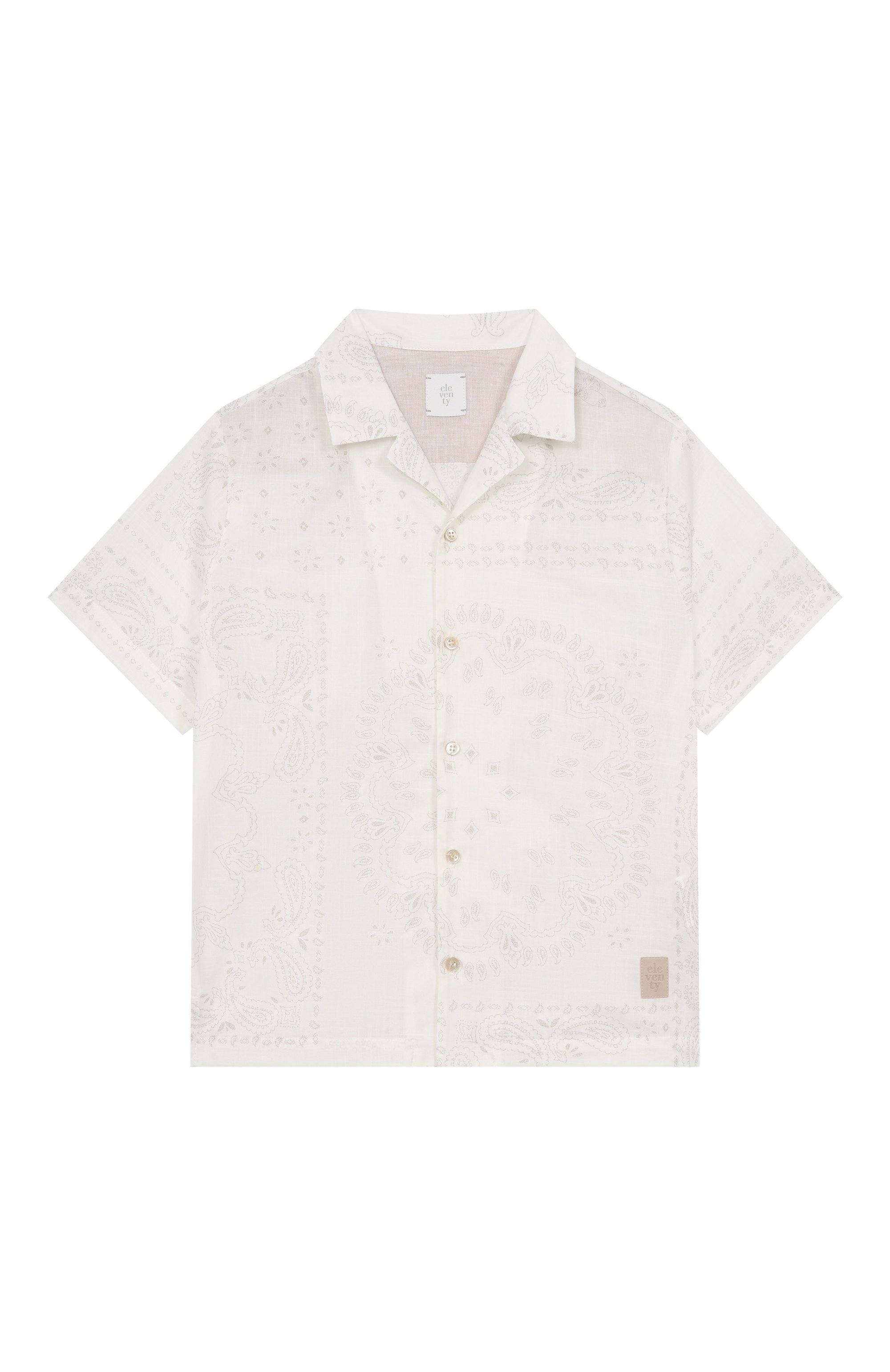 Хлопковая рубашка ELEVENTY кремового цвета по цене 20600 руб., арт. EY5P61/P0582, фото 1 Хлопковая рубашка ELEVENTY, арт. EY5P61/P0582, фото 1