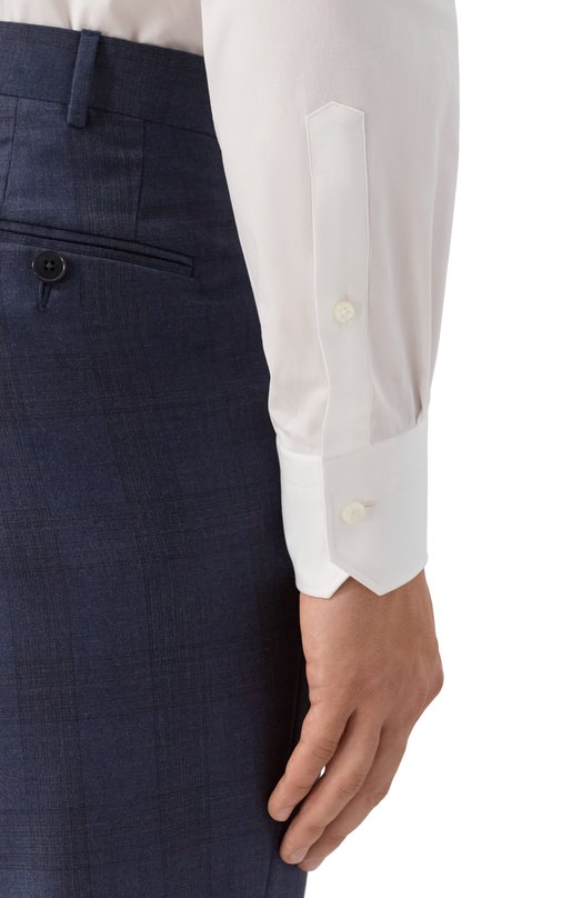 Хлопковая сорочка Zegna 9MS0BA/904100A9 Белый  9MS0BA/904100A9 Фото 5