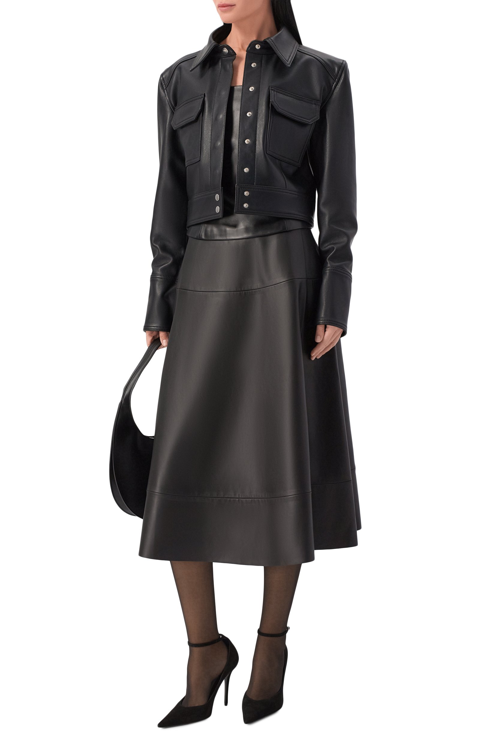 Кожаная юбка BATS NEW ERA черного цвета по цене 85000 руб., арт. FW22_S_2201, фото 2 Кожаная юбка BATS NEW ERA, арт. FW22_S_2201, фото 2
