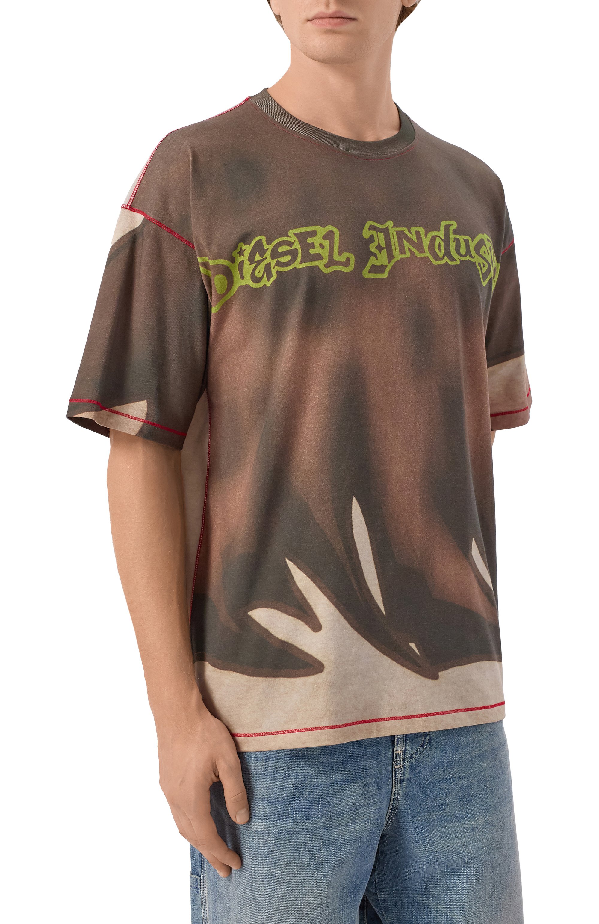 Хлопковая футболка DIESEL, арт. A21230/0BKBY, фото 3