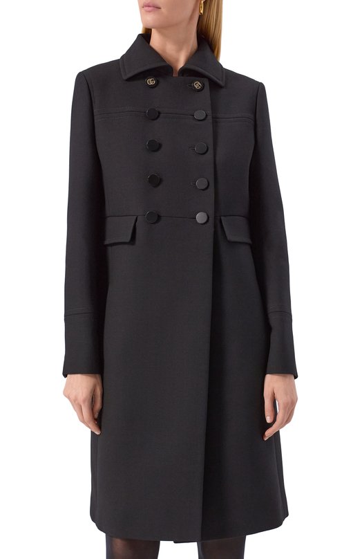Шерстяное пальто Gucci 823841/Z7ASS Чёрный  823841/Z7ASS Фото 3