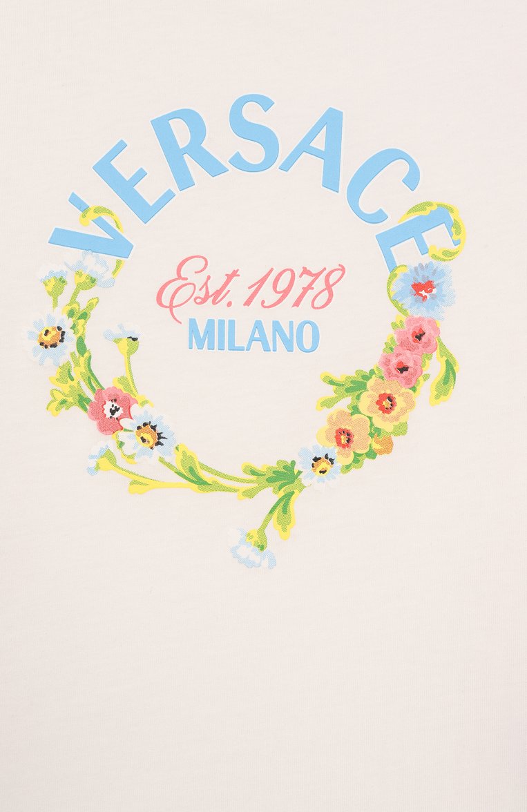 Хлопковая футболка VERSACE, арт. 1018181/1A13080/4A-6A, фото 1