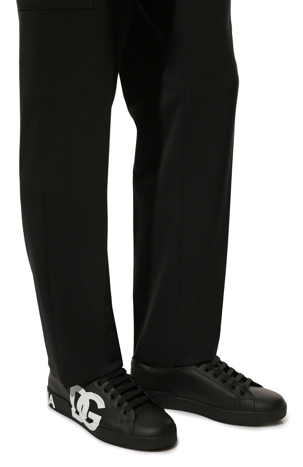 Кожаные кеды portofino DOLCE & GABBANA, арт. CS1772/AC330, фото 3