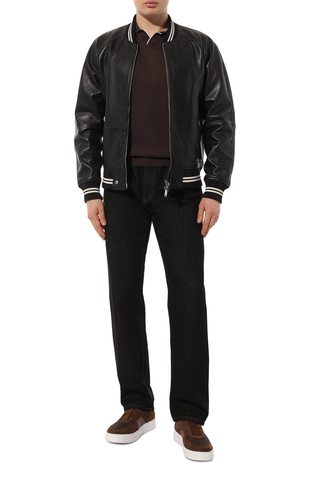 Комбинированные кеды ZILLI коричневого цвета по цене 118000 руб., арт. H0073AM1058VHH001, фото 2 Комбинированные кеды ZILLI, арт. H0073AM1058VHH001, фото 2