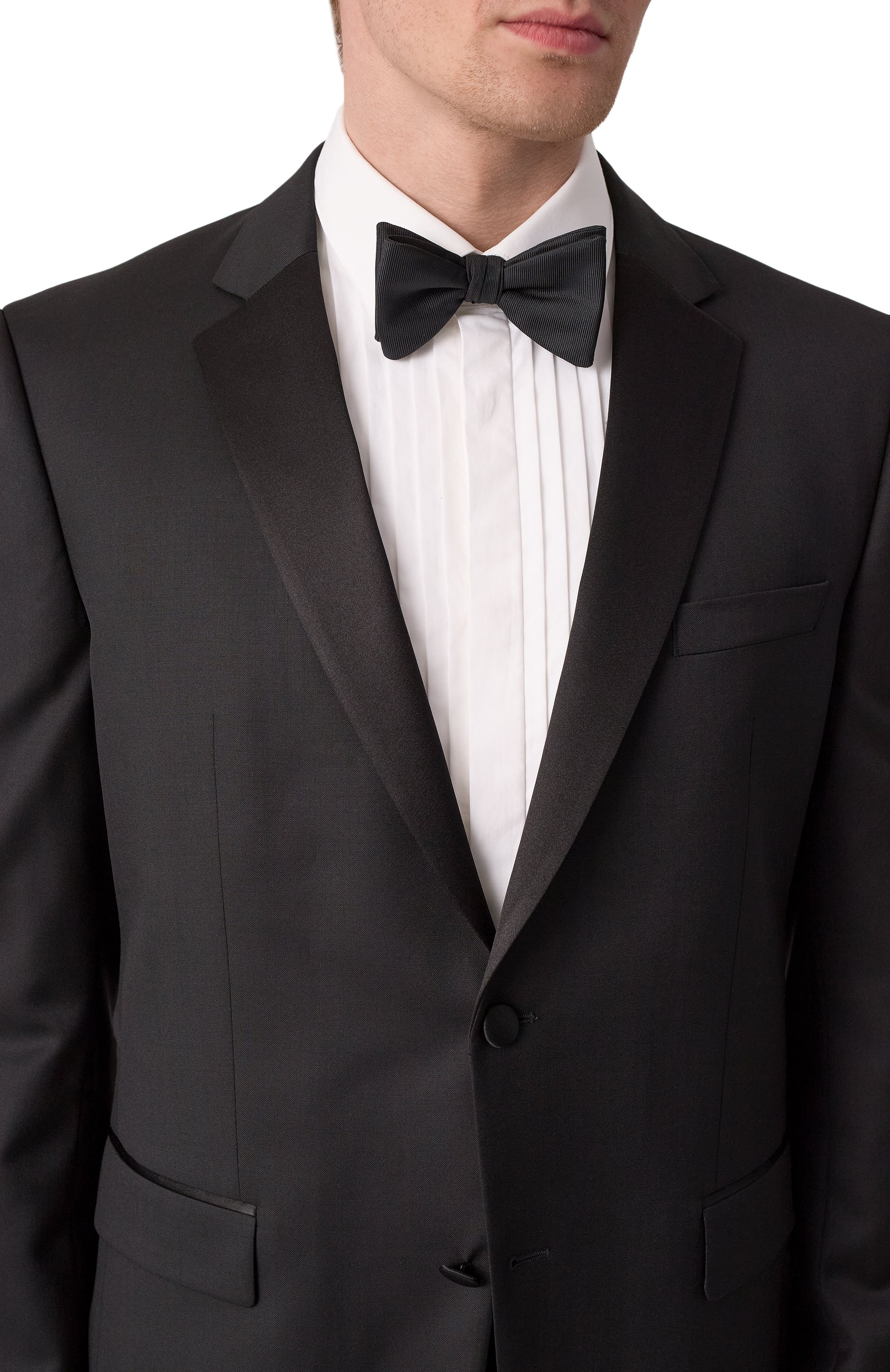 Шерстяной смокинг BOSS черного цвета по цене 82950 руб., арт. 50469191, фото 5 Шерстяной смокинг BOSS, арт. 50469191, фото 5