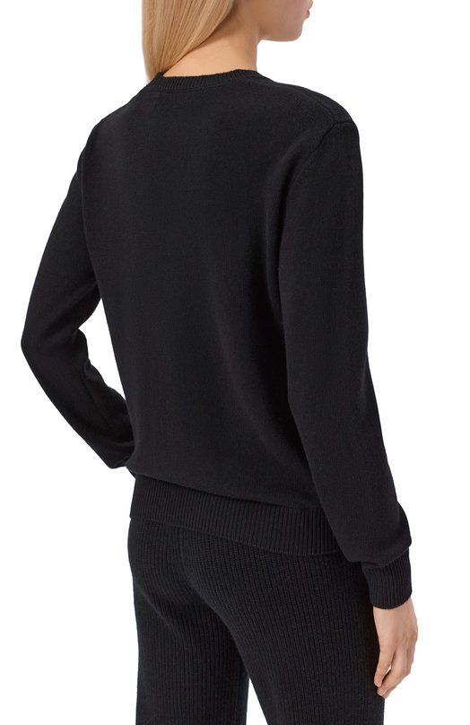 Пуловер из шерсти и вискозы MC2 Saint Barth QUE0010-03230I/NEW QUEEN Чёрный  QUE0010-03230I/NEW QUEEN Фото 4