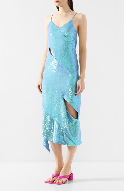 Платье с пайетками OFF-WHITE, арт. 0WDB220R206750683100, фото 3