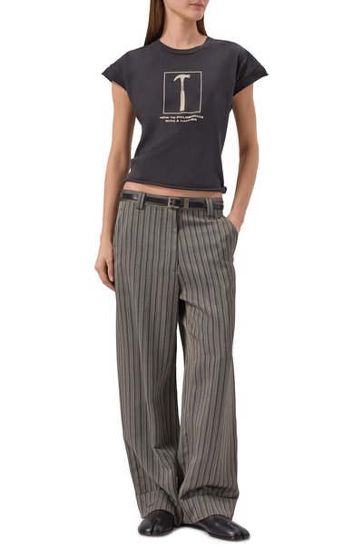 Хлопковая футболка ENFANTS RICHES DEPRIMES черного цвета по цене 88550 руб., арт. 120-564/C0TT0N, фото 2 Хлопковая футболка ENFANTS RICHES DEPRIMES, арт. 120-564/C0TT0N, фото 2