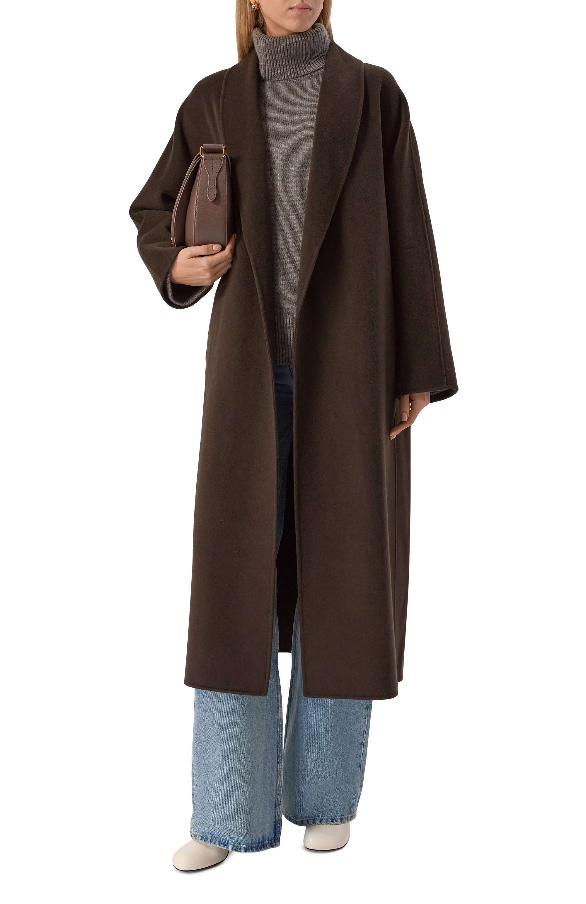 Пальто из шерсти и кашемира 12 STOREEZ темно-коричневого цвета по цене 69000 руб., арт. 133914, фото 2 Пальто из шерсти и кашемира 12 STOREEZ, арт. 133914, фото 2