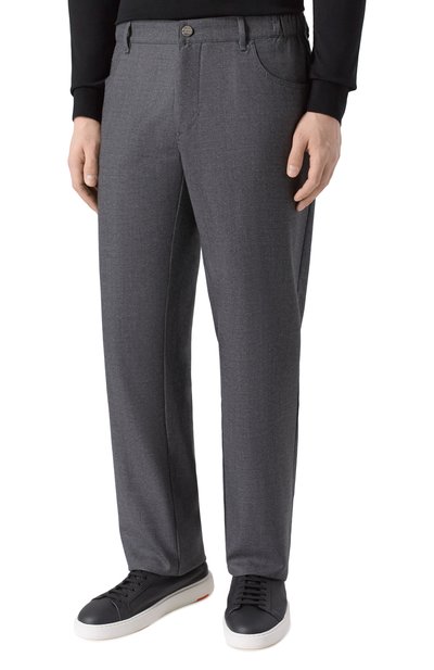 Шерстяные брюки ZILLI темно-серого цвета по цене 180000 руб., арт. J5T101M0201VSGE00, фото 3 Шерстяные брюки ZILLI, арт. J5T101M0201VSGE00, фото 3