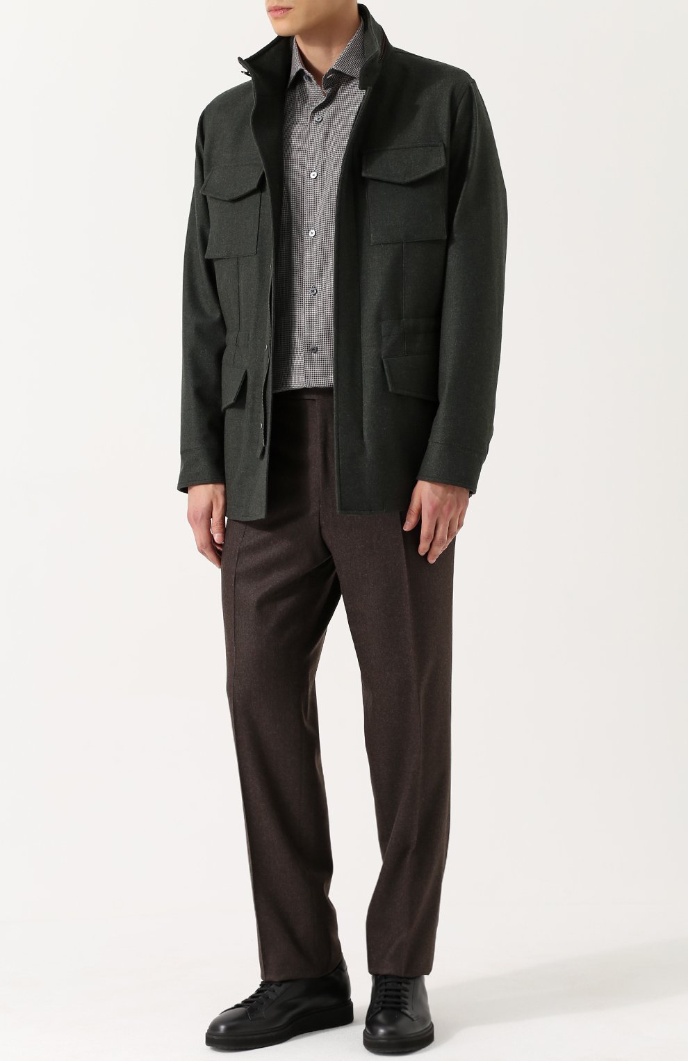 Рубашка из смеси хлопка и кашемира ZEGNA, арт. UNX37/SRF5, фото 2