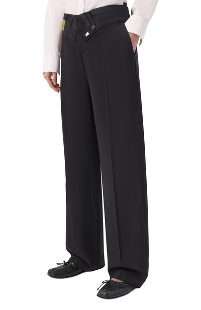 Брюки MM6 черного цвета по цене 83700 руб., арт. S52KA0559/M35436, фото 3 Брюки MM6, арт. S52KA0559/M35436, фото 3