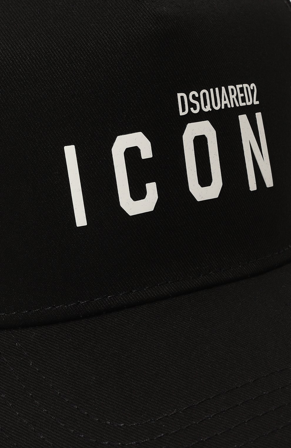 Хлопковая бейсболка DSQUARED2 черного цвета по цене 18750 руб., арт. BCM0413/05C04312, фото 3 Хлопковая бейсболка DSQUARED2, арт. BCM0413/05C04312, фото 3