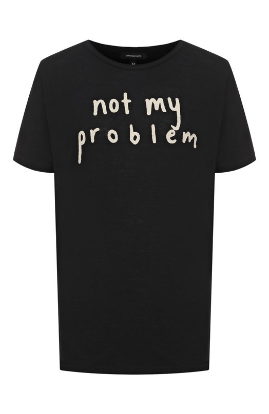 Футболка из хлопка и кашемира R13 R13WK001-K131A Чёрный R13WK001-K131A