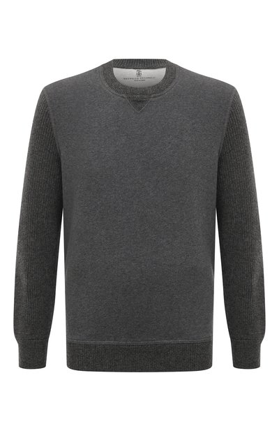 Мужской хлопковый джемпер BRUNELLO CUCINELLI, арт. MTU23B2234