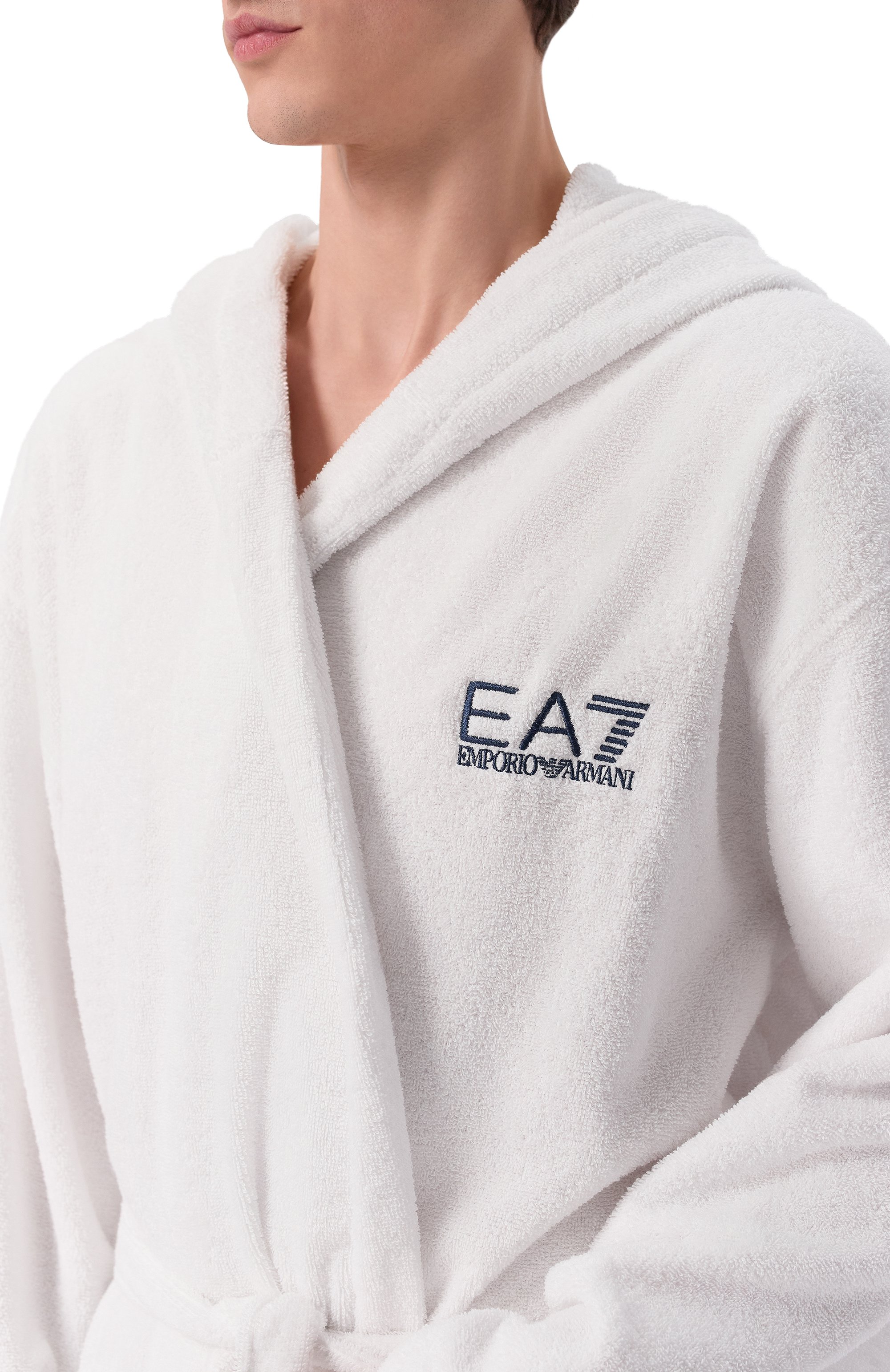 Хлопковый халат EA7, арт. 7M000441/AF14014, фото 4