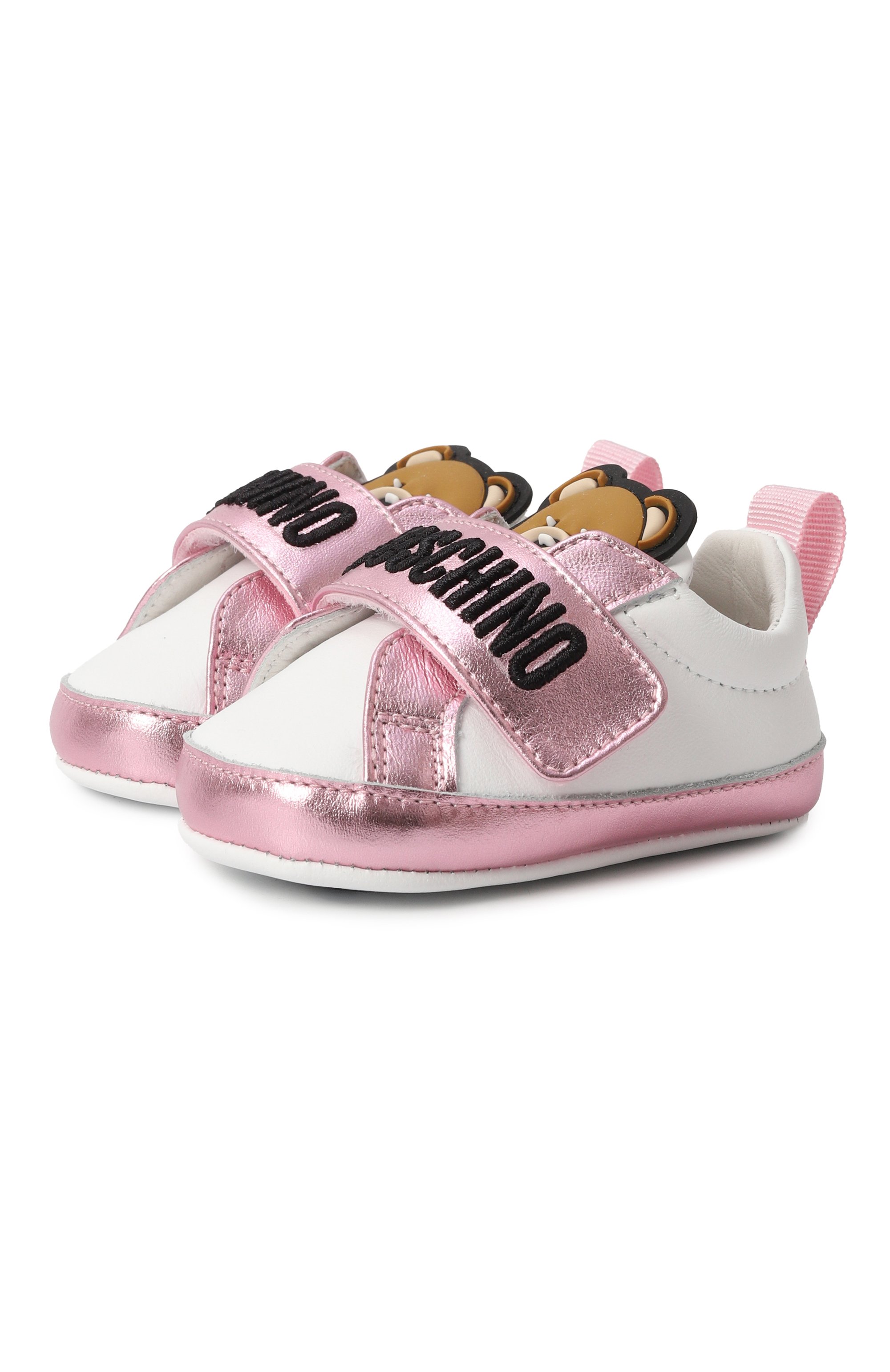 Кожаные пинетки MOSCHINO, арт. 80398/VAR1/15-19, фото 1