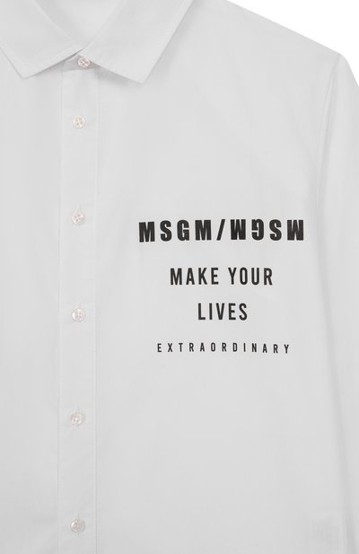 Хлопковая рубашка MSGM KIDS, арт. F5MSJBSI220, фото 3