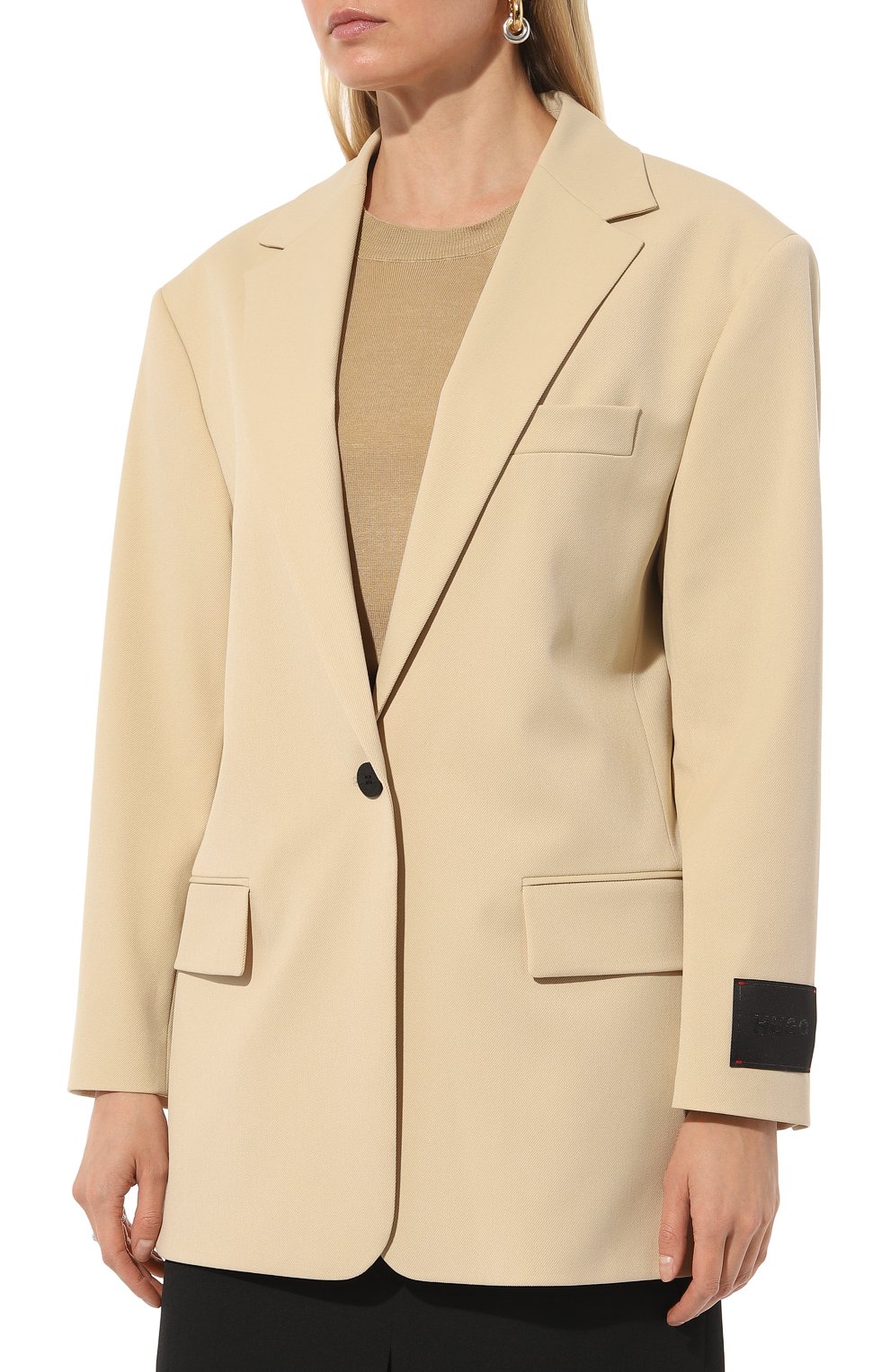 Жакет HUGO кремового цвета по цене 29950 руб., арт. 50489257, фото 3 Жакет HUGO, арт. 50489257, фото 3