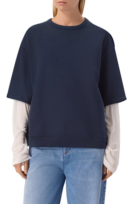 Хлопковая футболка Aya Muse AMR2672 Синий  AMR2672 Фото 3